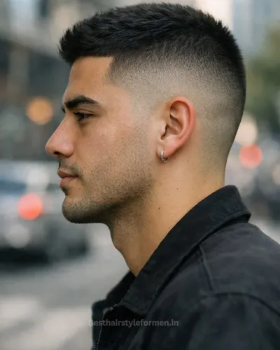High taper fade haircut for wavy hair