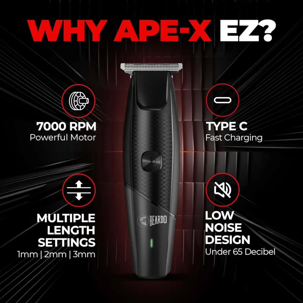 Beardo Ape-X EZ Trimmer: ₹626 Powerhouse with 110-Min Runtime & Durable Blades for Indian Beard Grooming 2 Beardo Ape-X EZ Trimmer for Men Beard