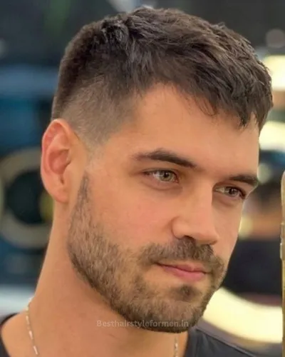 Butch cut hairstyle for receding hairline