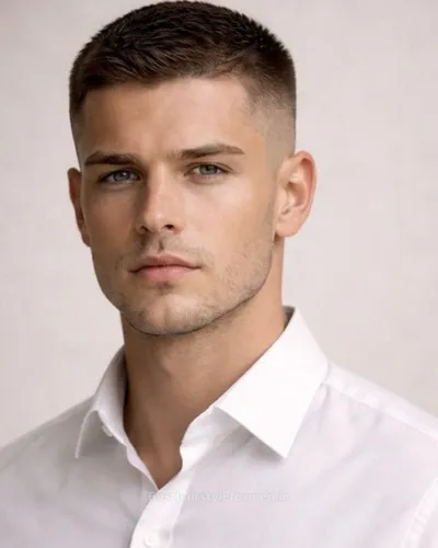Caesar haircut for men with thin hair