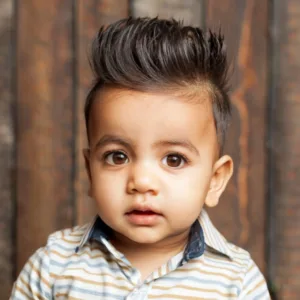 Charming Indian baby boy with Textured Quiffs ha
