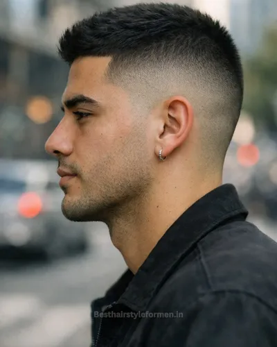 Classic buzz cut fade for men