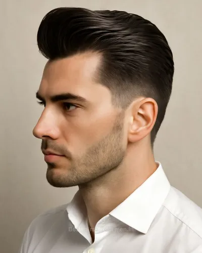 Classic pompadour hairstyle for thick hair