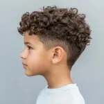 Curly Top Taper Fade