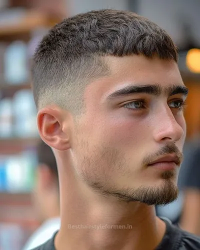 French crop haircut for receding hairline
