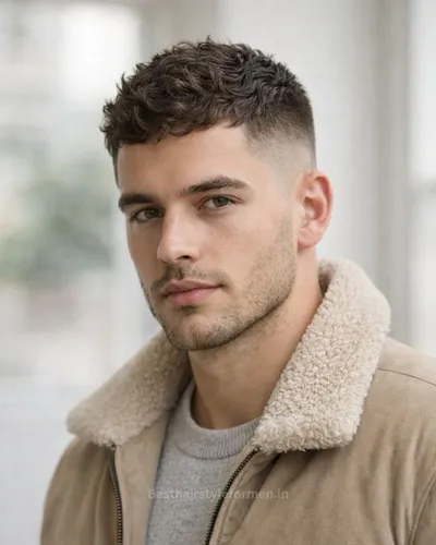 High fade quiff hairstyle for men
