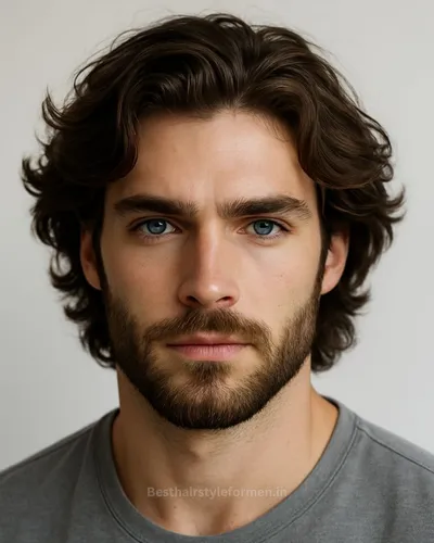 Long curly bro flow for thick hair