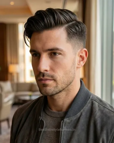 Long top short sides haircut for men