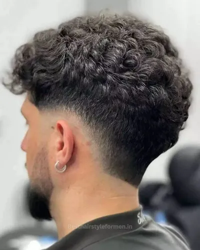 Low burst fade for curly hair