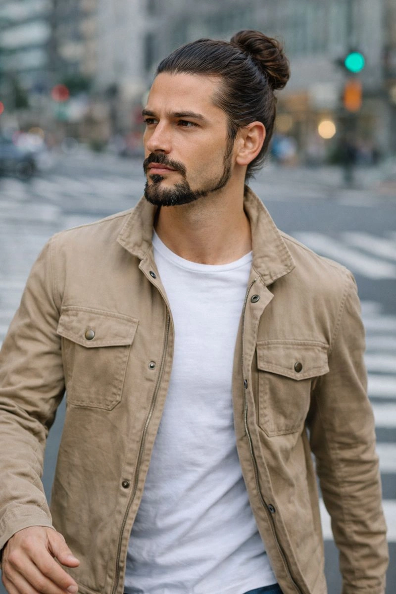 Man Bun with Anchor Beard