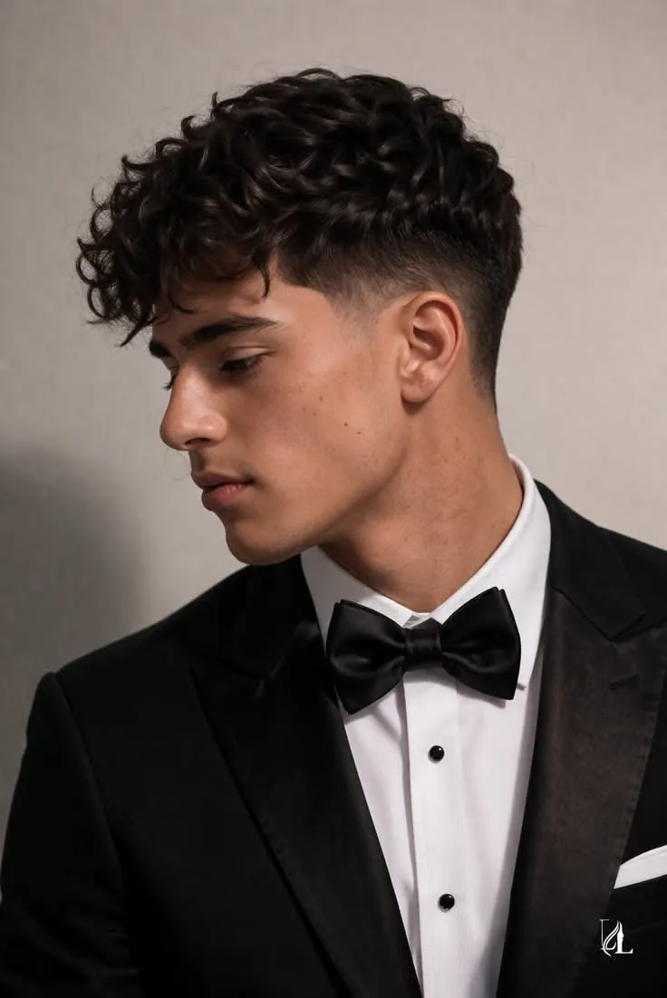 medium length slick back hairstyle for men