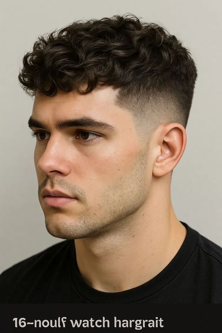 textured medium crop hairstyle for men