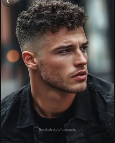 Messy wavy hairstyle for round face