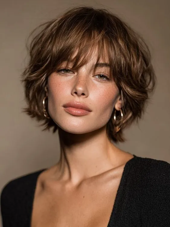 Pixie Cut with Side Swept Bangs