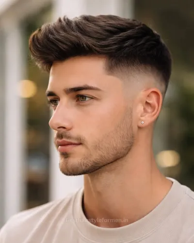 Razor fade haircut for oval face