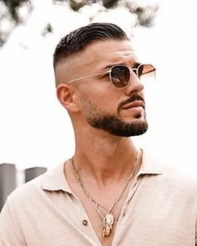Shadow fade haircut for receding hairline