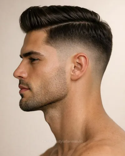 Short comb over fade for thin hair