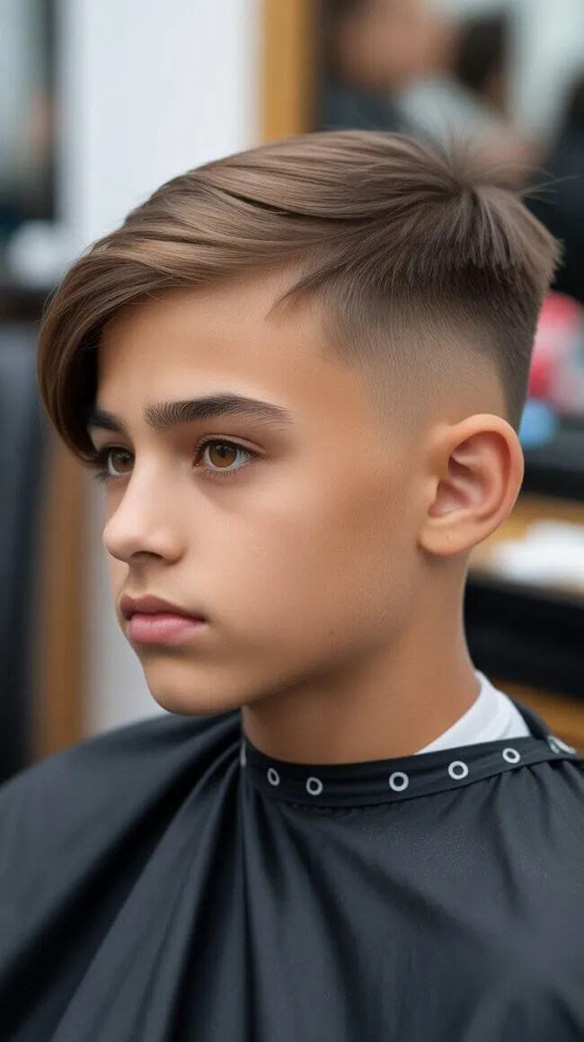 Side Flip Crown Fade