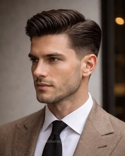 Side part hairstyle for professional men