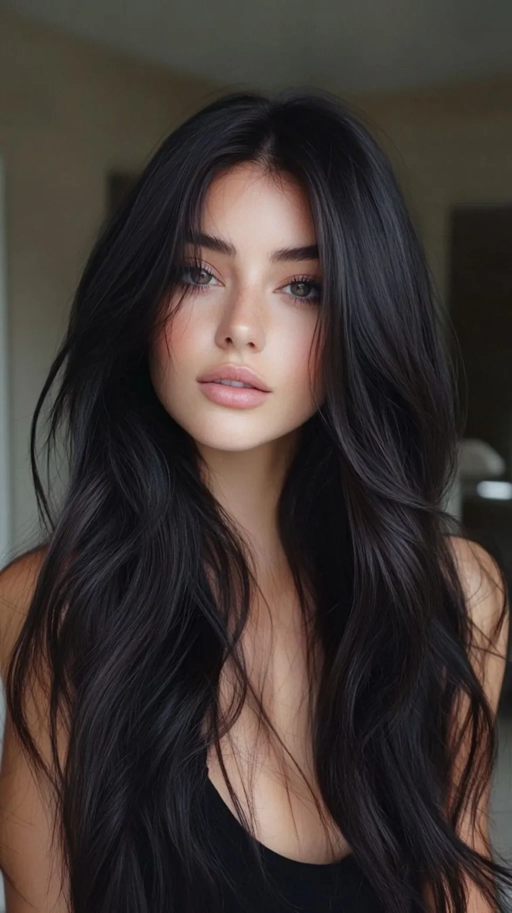 Sleek Straight with Center Part