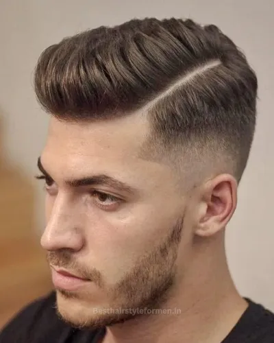 Taper fade with hard part