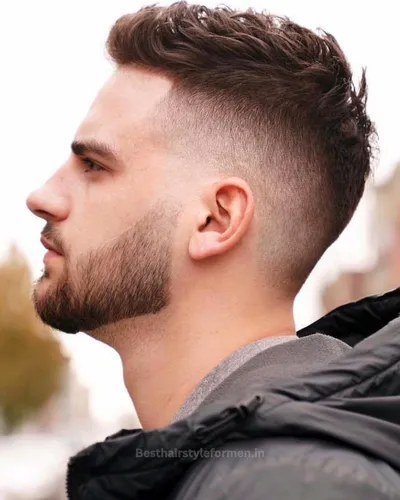 Temple fade haircut for short hair