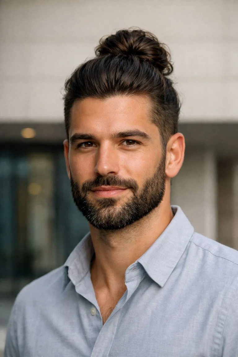Textured-Bun-with-Corporate-Beard
