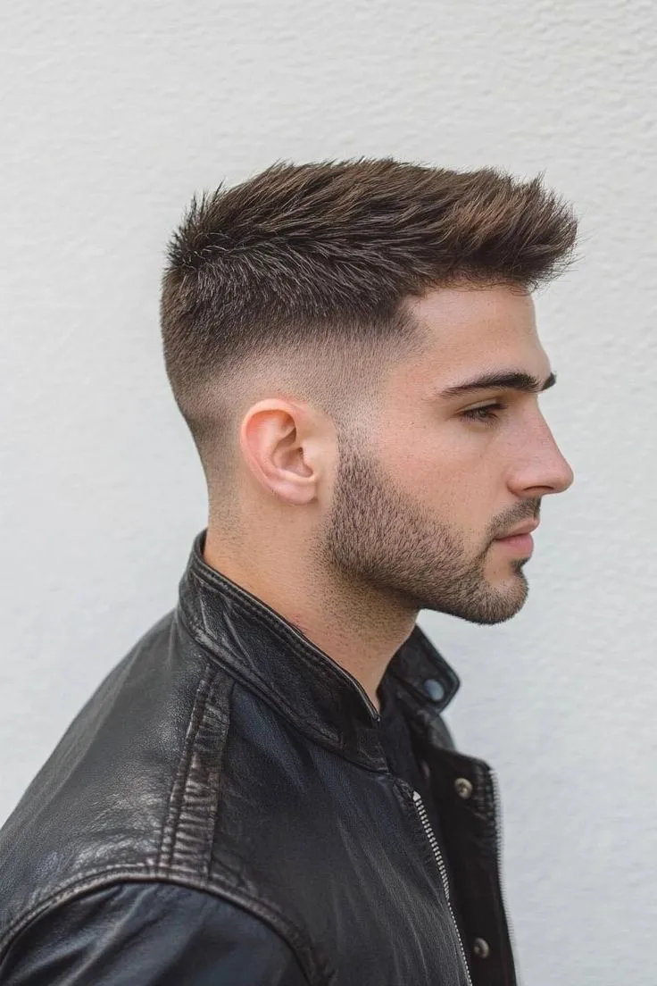 Textured French Crop best oval face hairstyles for men