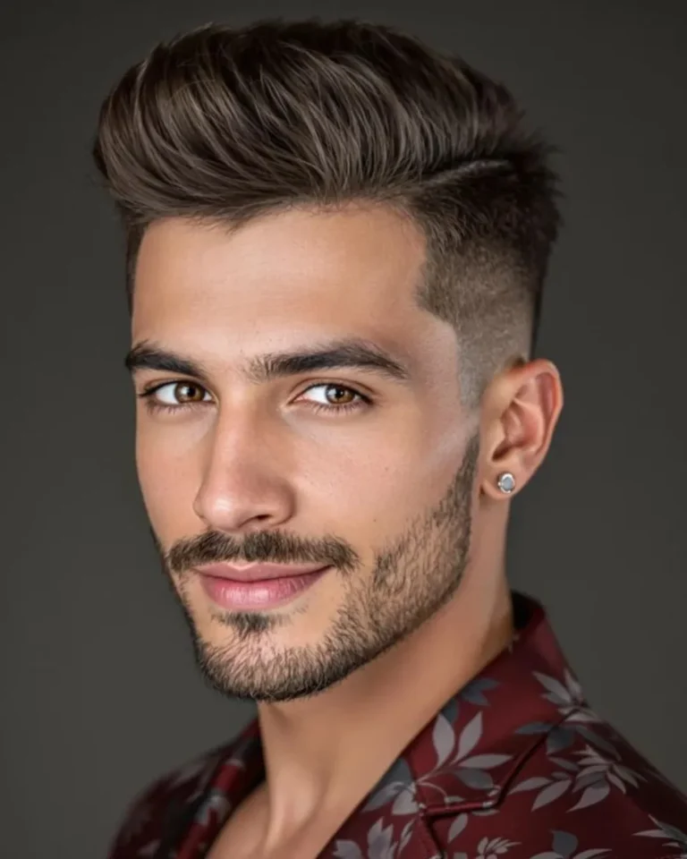 The Pompadour with Side Part