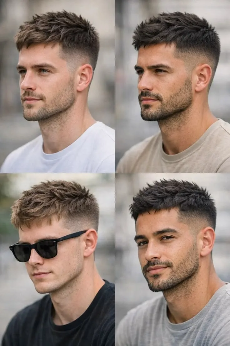 The Textured Fringe French Crop best hairstyle for men