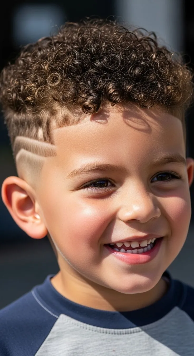 10 Best Haircuts for Curly Hair Boys in 2026: Transform Your Son's Unruly Curls Into a Showstopper Look! 3 The curl udercut boy