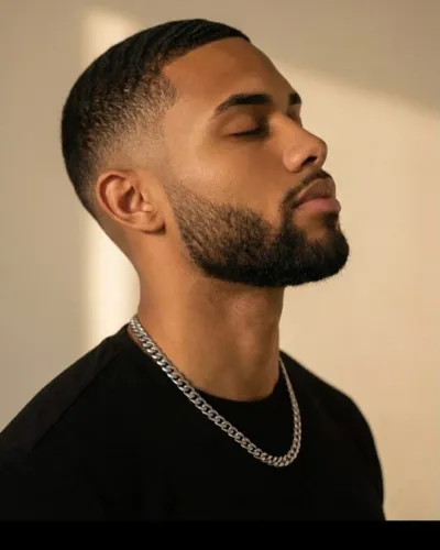 Best hairstyle for men with a square jawline showcasing a neat ivy league side part