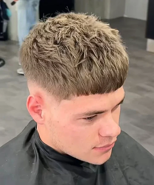 50 Best Thick Hair Hairstyles for Men 2026 (Trending Now) 36 caesar cut for men with thick hair