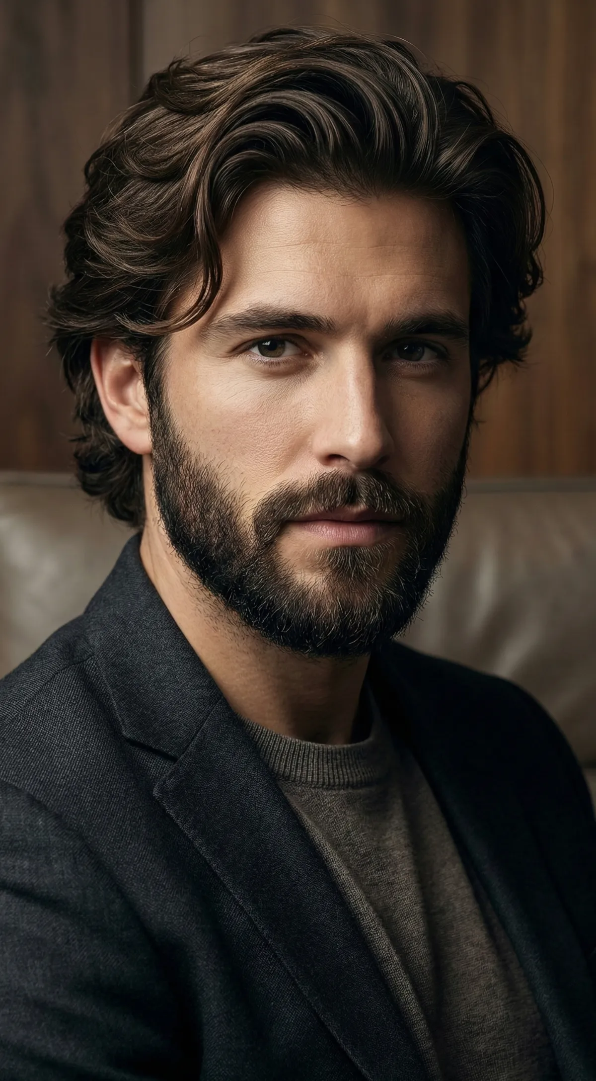 classic medium layered beard layered hairstyles for men