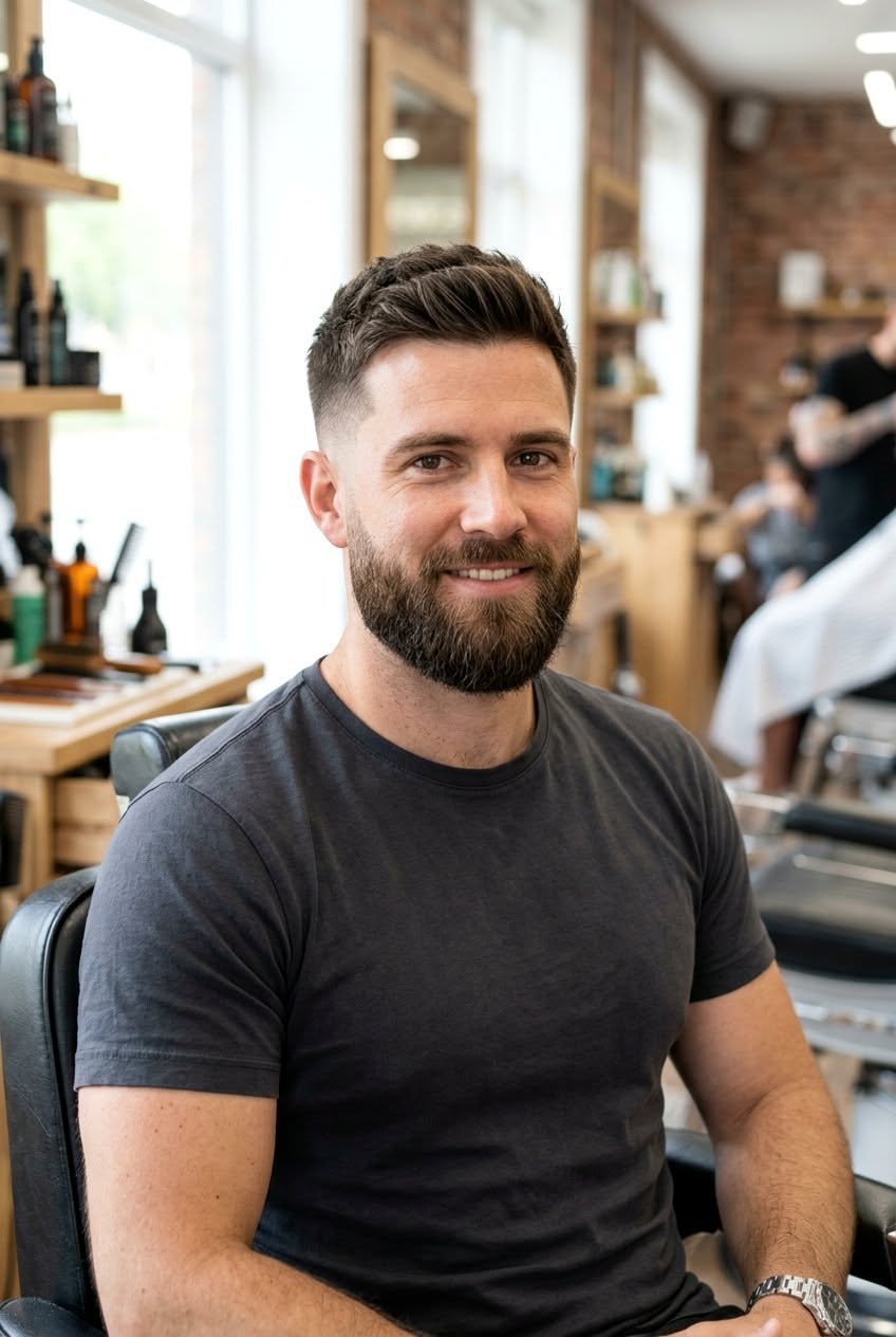 crew cut fade best hair cut for balding men