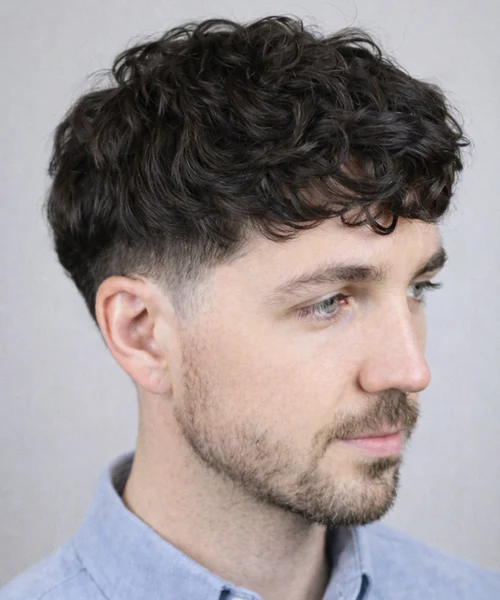 50 Best Thick Hair Hairstyles for Men 2026 (Trending Now) 45 curly taper fade for men with thick hair