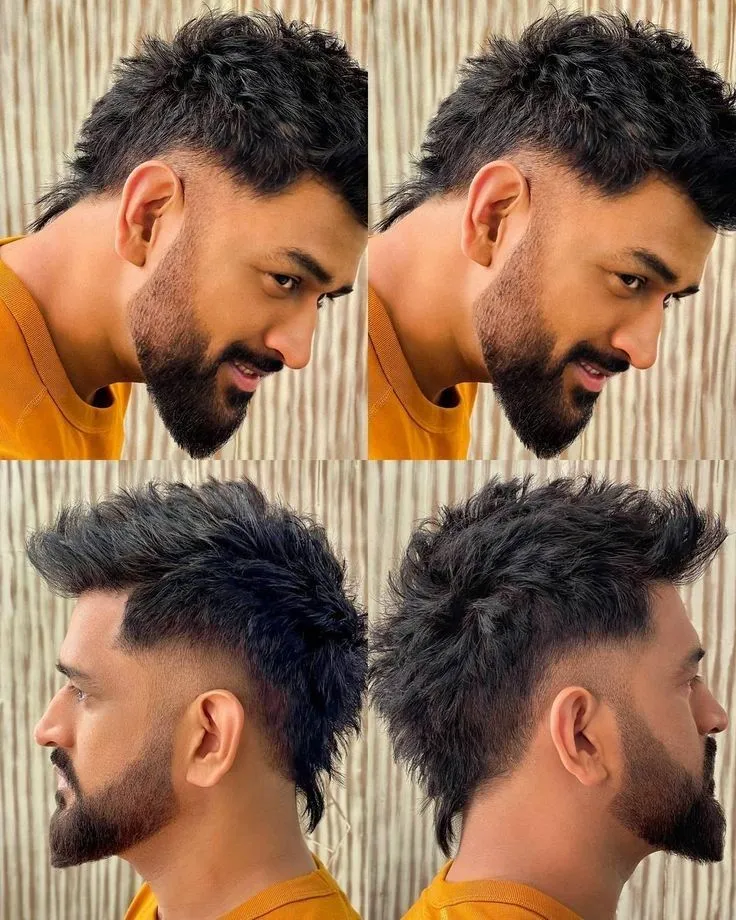 MS Dhoni hairstyle early career long hair
