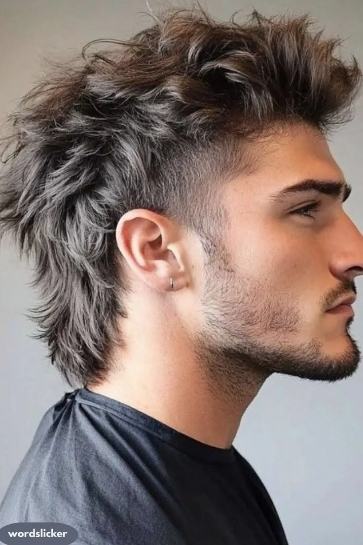 Long Hairstyles 80 grey modern wavy mullet fade for men