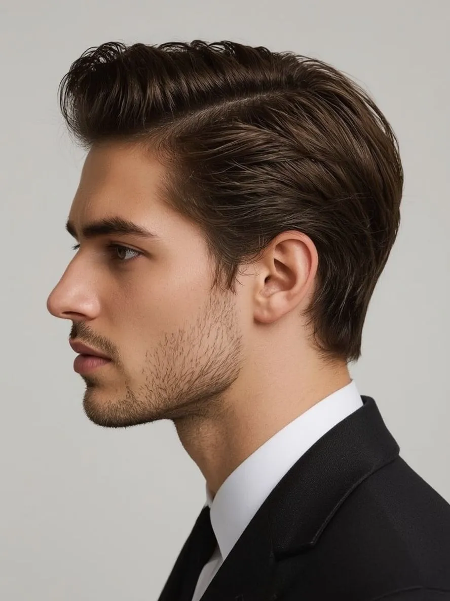 medium length shaggy layered hairstyle for men