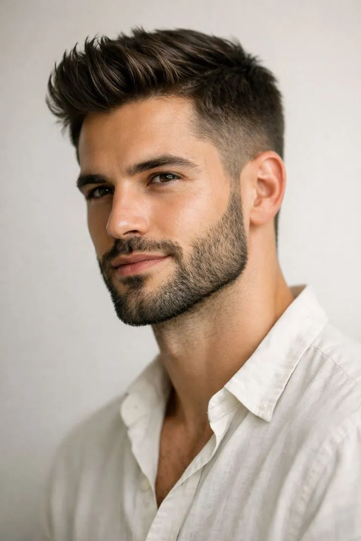 medium length middle part hairstyle for men