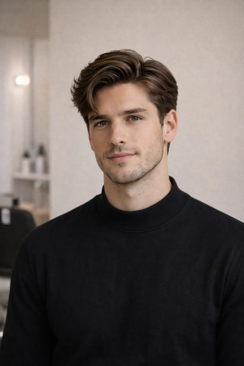 medium length spiky hairstyle for men