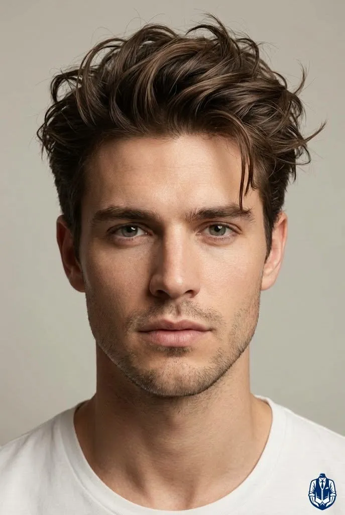 medium length thin hair hairstyle for men