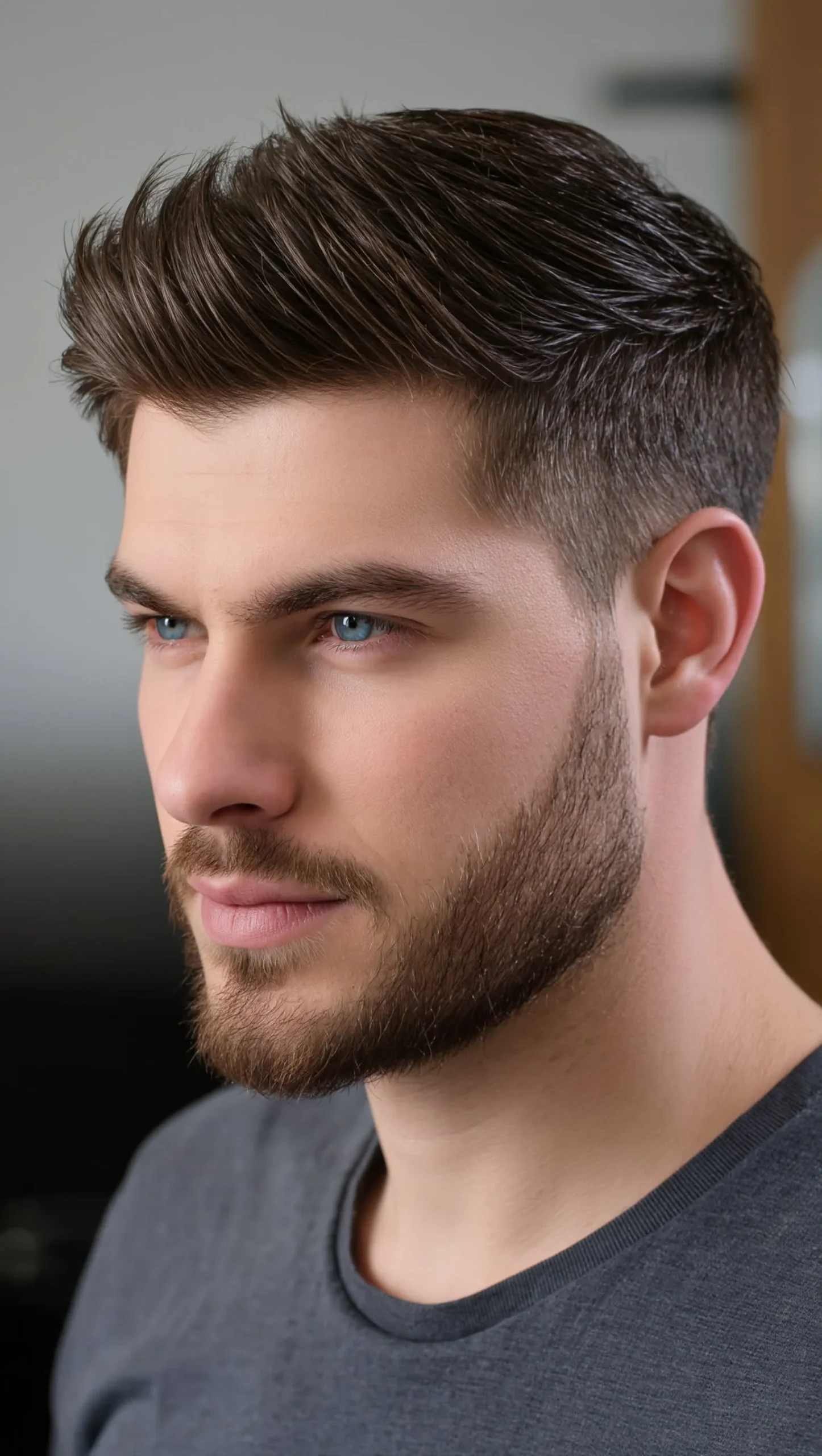 medium messy textured hairstyle for men