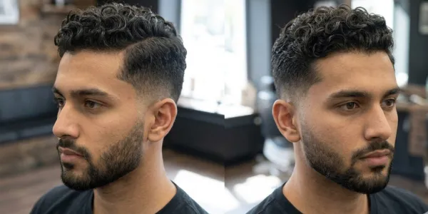 short hairstyles men heart face curly hair taper fade india
