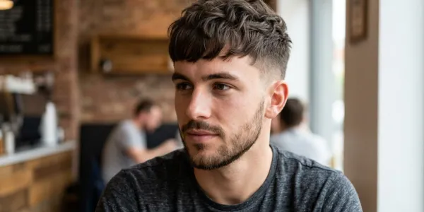 short hairstyles for men heart face shape textured crop fringe india