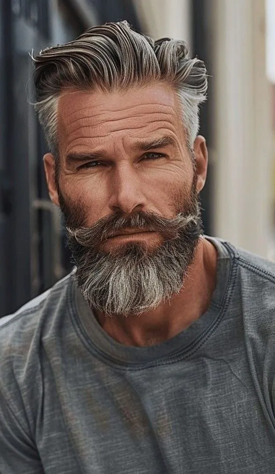 Long Hairstyles 67 long grey hair with large beard for men