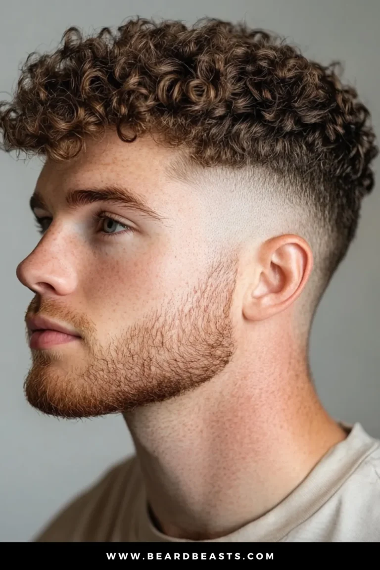 Long thick curly dark hair for men