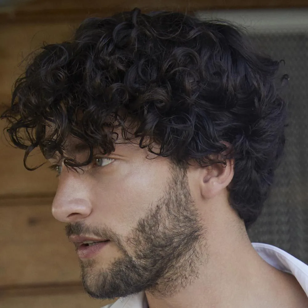 long thick curly hair for men style 2