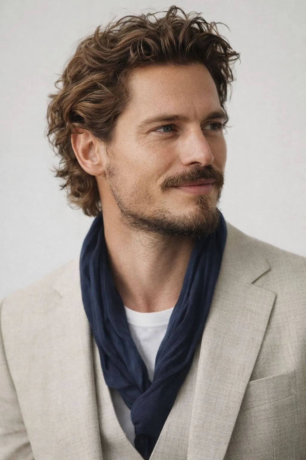 long wavy curly hair for men