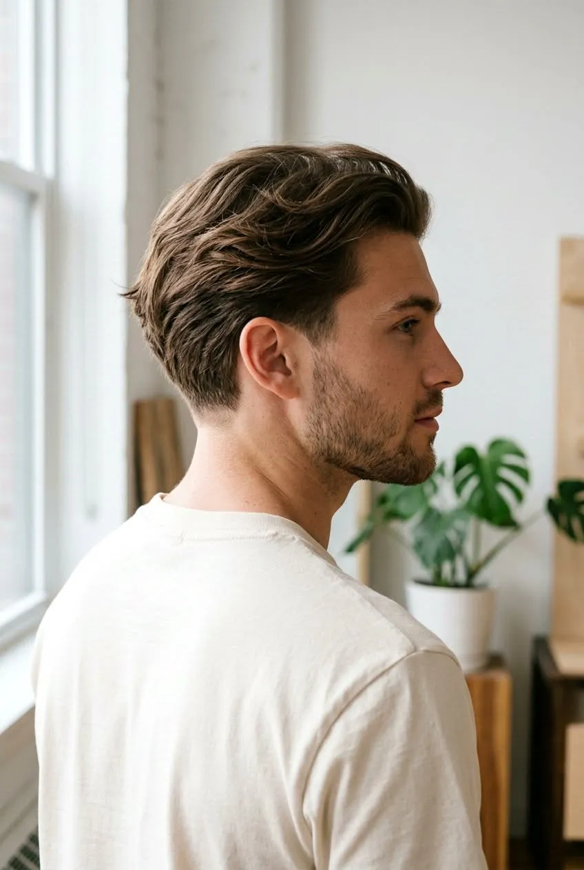 Long Hairstyles 2 long wavy layered hair side view for men